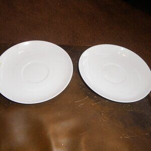 2 Vintage Antique 5 1/4" China Teacup Saucers